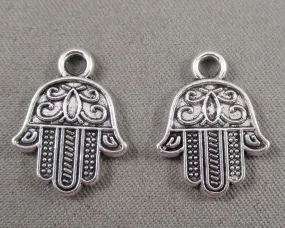 50% OFF!! Hamsa Hand Charm Silver Tone 14pcs (1131)