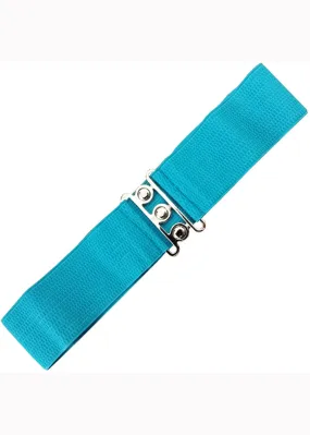 Banned Elastic 50's Belt Teal