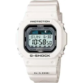 CASIO G-SHOCK G-LIDE TIDE GRAPH WHITE RUBBER STRAP DIGITAL DIAL MEN WATCH GLX-5600-7JF