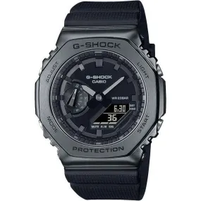 CASIO G-SHOCK METAL COVERED ANALOG DIGITAL DIAL ALL BLACK MEN WATCH GM-2100BB-1AJF