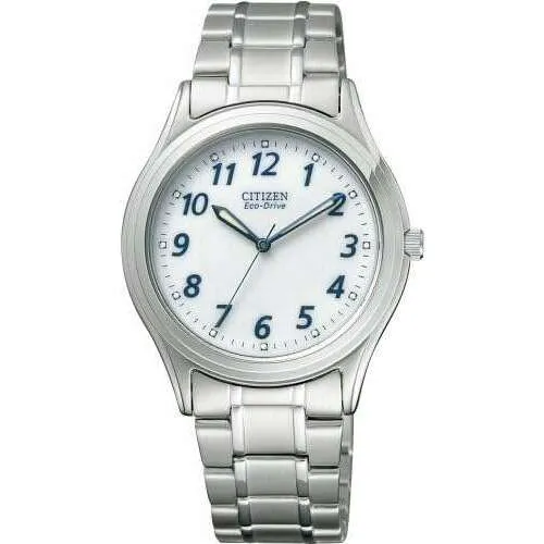 CITIZEN COLLECTION ECO DRIVE SIMPLE ADJUST SILVER & WHITE MEN WATCH FRB59-2451