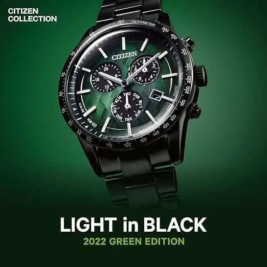 CITIZEN COLLECTION LIGHT IN BLACK 2022 GREEN EDITION MEN WATCH (1500 LIMITED) BL5497-85W