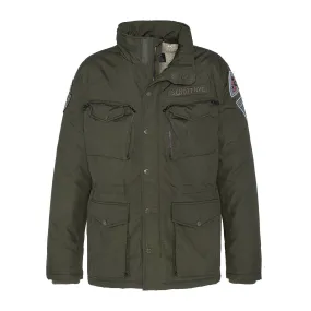 Giubbino Schott N.Y.C. Patched Army Jacket Verde