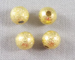 Gold Tone Star Dust Spacer Beads 6mm 20pcs (0209)