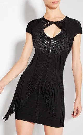 'Kassidy' Sequined Fringe Dress