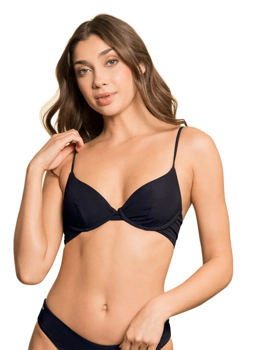 Maaji Jade Black Dainty Underwire Bikini Top